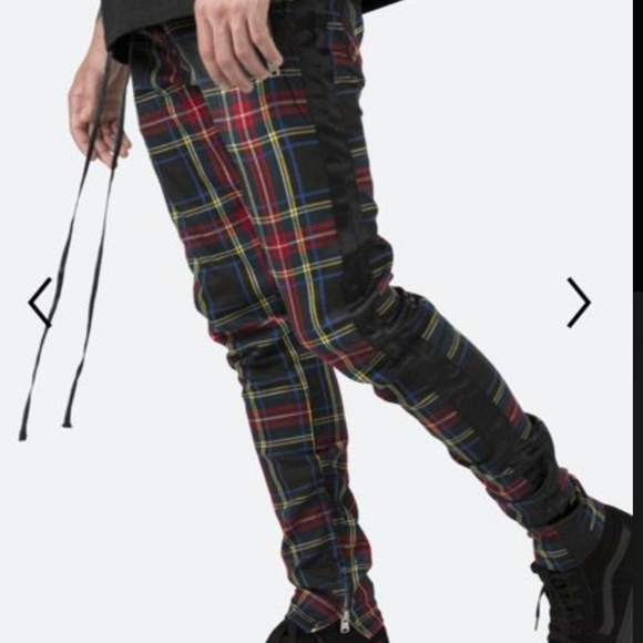 mens plaid punk pants